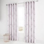 Catherine Lansfield Enchanted Unicorn Pink Easy Care Eyelet Curtains Pink