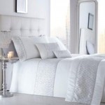 Portfolio Home Shimmer White Duvet Cover and Pillowcase Set White