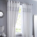 Shimmer White Velvet Eyelet Curtains White