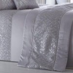 Shimmer Silver Bed Runner Grey