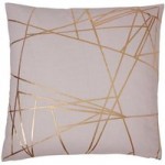 Geo Foil Print Pink Cushion Cover Pink