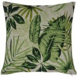 Green Leaf Printed Cushion Cover Green