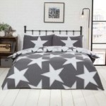 Rapport Home All Star Grey Reversible Duvet Cover and Pillowcase Set Grey