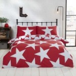 Rapport Home All Star Red Reversible Duvet Cover and Pillowcase Set Red
