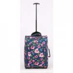 Navy Floral Cabin Travel Luggage Bag Navy