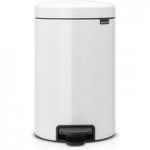 Brabantia NewIcon 12 Litre White Pedal Bin White