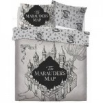 Harry Potter Marauder’s Map Duvet Cover and Pillowcase Set Grey
