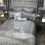 By Caprice Fiya Silver Sequin Duvet Cover Silver