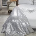 By Caprice Adriana Silver Sequin Throw Silver