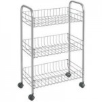 Metaltex Lugano Metallic Trolley Silver