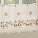 Daisy Pink Cafe Curtain Pink