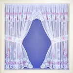 Primrose Lavender Slot Top Curtain Window Set Lavender