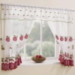 Winchester Red Slot Top Curtain Window Set Red