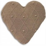 Argyll Heart Cushion Natural
