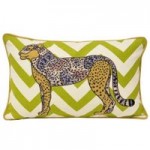 Kruger Cheetah Cushion Yellow