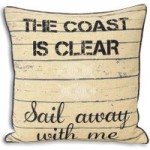 Seascape Sail Away With Me Cushion Natural
