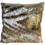 Mermaid Sequin Cushion Gold
