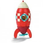 Small Magnetic Rocket Wooden Toy MultiColoured