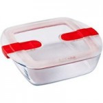 Pyrex Cook & Heat Square Oven Dish with Lid Clear