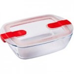 Pyrex Rectangular Oven Dish with Lid Clear