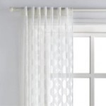 Lola White Jacquard Hidden Tab Single Curtain Panel White