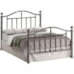 Winchester Black Nickel Plated Metal Bed Frame Silver
