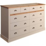 Sandringham Grey 10 Drawer Chest Grey