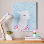 Artistic Impressions Llama Canvas Blue
