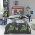 Knights and Dragons Duvet Cover and Pillowcase Set MultiColoured