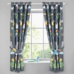 Knights and Dragons Blackout Eyelet Curtains MultiColoured