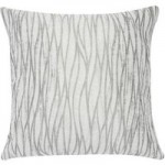 Linear Stripe Silver Cushion Cover Silver