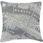 Manhattan Map Cushion Grey