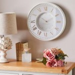 Antique Mirror Effect Clock Antique Cream