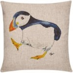 Jessica Parker-Andrews Puffin Cushion Natural