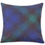 Highland Tartan Cushion Royal Blue
