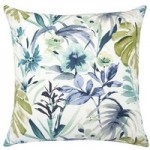Tropical Floral Blue Cushion Cover Blue