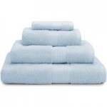 Dorma Silk Blend Sky Towel Blue