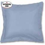 Non Iron Plain Dye Cornflower Continental Square Pillowcase Blue
