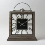 Salvage Wooden Clock Brown