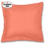 Non Iron Plain Dye Coral Continental Square Pillowcase Orange