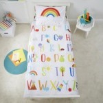 Rainbow Cot Bed Duvet Cover and Pillowcase Set MultiColoured