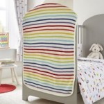 Rainbow Knitted Blanket MultiColoured