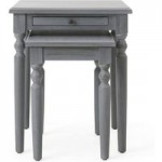 Lucy Cane Grey Nest of Tables Grey