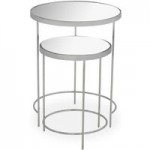 Ritz Chrome Mirrored Nest of Tables Silver