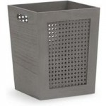 Cane Paper Grey Waste Paper Basket Grey