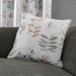 Darcie Leaf Natural Cushion Grey