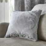 Zahra Silver Chenille Cushion Silver