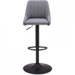 Kenton Herringbone Adjustable Gas Lift Bar Stool – Grey Grey