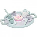 Wooden Tea Set With Tray MultiColoured