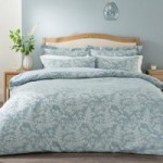 Imogen Seafoam Jacquard Duvet Cover and Pillowcase Set Blue